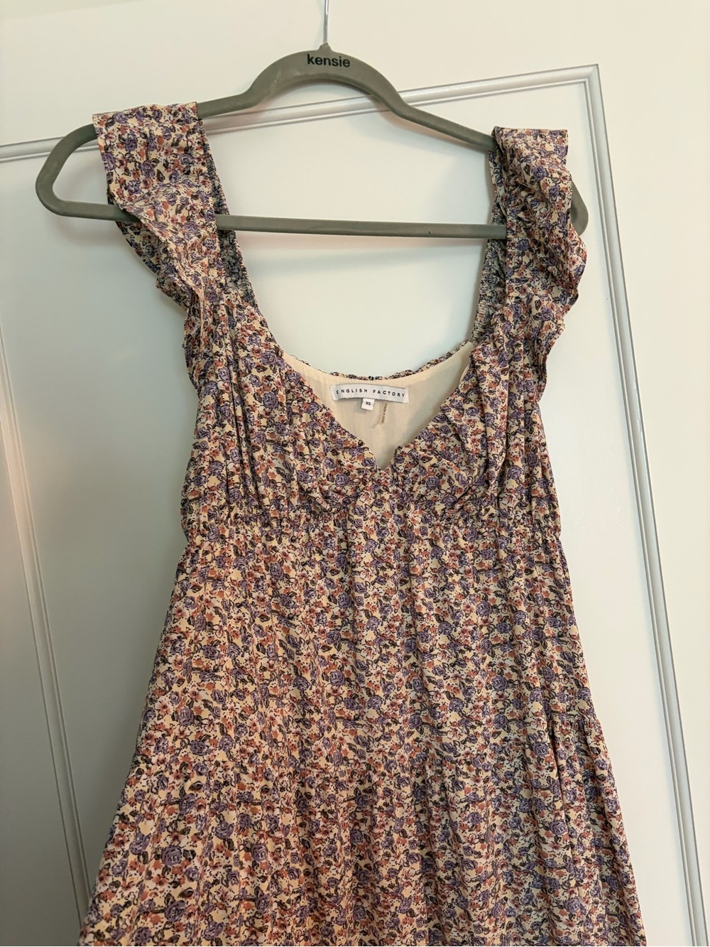 English Factory Floral Ruffle Sleeve Maxi Dress - Lavender- excellent condition - Picture 5 of 6